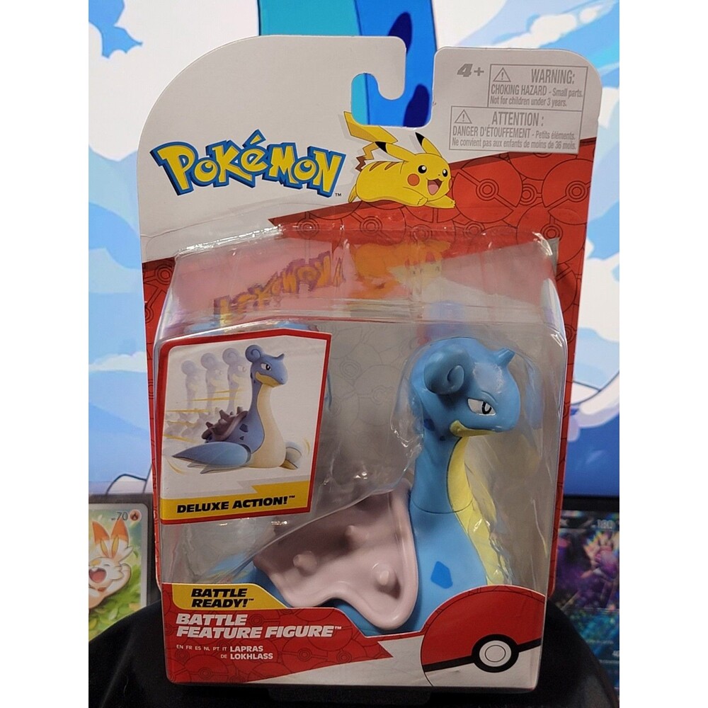 Jazwares Pokemon Lapras Battle Feature Action Figure New in Box
